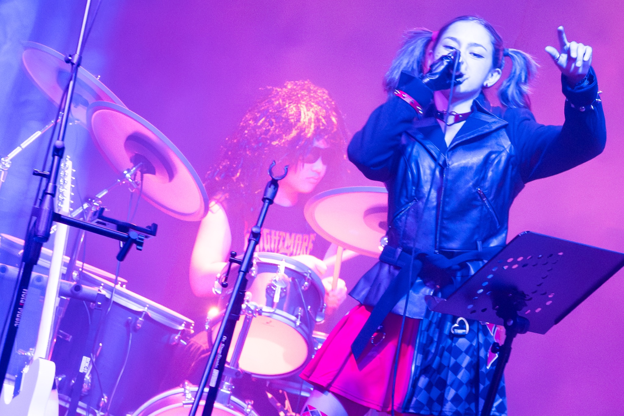 Voice student performing on stage